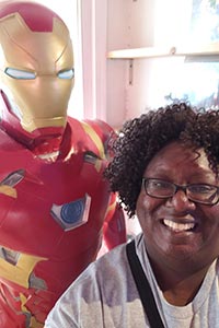 Denise Felder with Iron Man