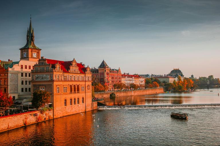 photo of city and a river