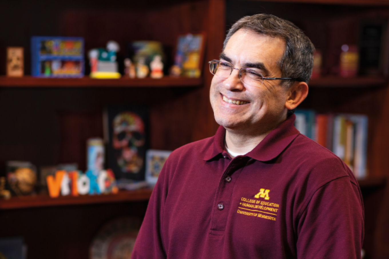 dean rodriguez sitting in classroom