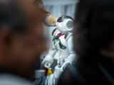 Scene at research day with robot 