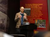 Presenter showing audience research
