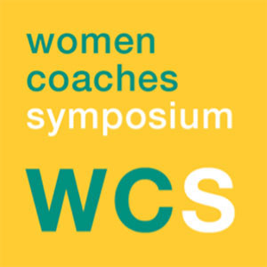 women coaches symposium WCS text over gold background